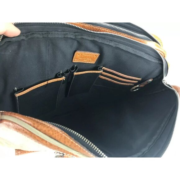 Franklin Covey Womens Beige Brown Adjustable Leather Strap Shoulder‎ Bag Size S - Picture 9 of 10